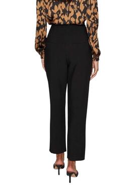 Pantalón Vila Viwinnie Wide Negro Para Mujer