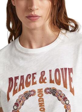 Camiseta Pepe Jeans Cala Blanco Para Mujer