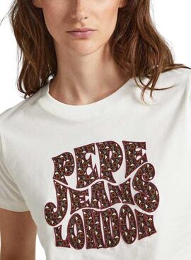 Camiseta Pepe Jeans Claritza Blanco Para Mujer