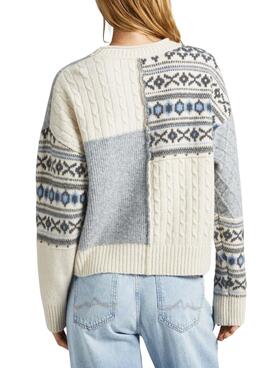 Jersey Pepe Jeans Erika Jacquard Patchwork Mujer