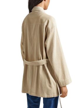 Sobrecamisa Pepe Jeans Pana Kelsey Beige Mujer