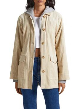 Sobrecamisa Pepe Jeans Pana Kelsey Beige Mujer