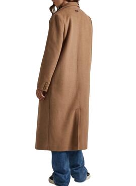 Abrigo Pepe Jeans Lana Madison Camel Para Mujer 