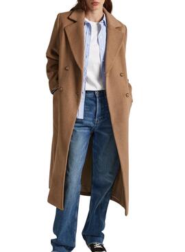 Abrigo Pepe Jeans Lana Madison Camel Para Mujer 