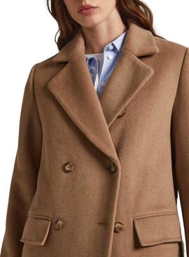Abrigo Pepe Jeans Lana Madison Camel Para Mujer 