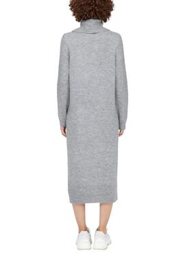 Vestido Only Brandie Roll Neck Gris Para Mujer