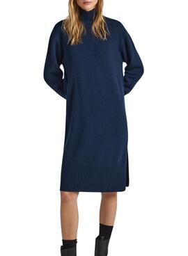 Vestido Pepe Jeans Dasya De Punto Azul Para Mujer