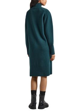 Vestido Pepe Jeans Dasya De Punto Verde Para Mujer