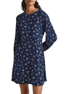 Vestido Pepe Jeans Inma Flores Azul Para Mujer