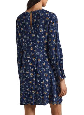 Vestido Pepe Jeans Inma Flores Azul Para Mujer