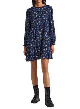 Vestido Pepe Jeans Inma Flores Azul Para Mujer