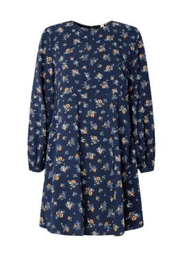 Vestido Pepe Jeans Inma Flores Azul Para Mujer