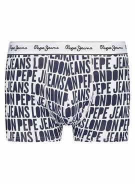 Pack 3 Bóxers Pepe Jeans Allover Logo Para Hombre