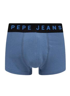 Pack 2 Bóxers Pepe Jeans Solid Azul Para Hombre