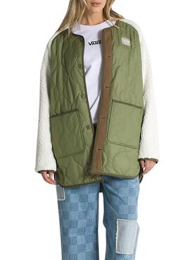 Chaqueta Vans Peake Quilted Liner Verde Mujer