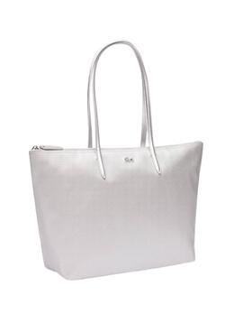 Bolso Lacoste Shopping Bag Blanco Para Mujer