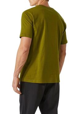 Camiseta Helly Hansen Logo Verde Para Hombre