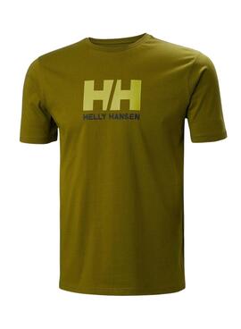 Camiseta Helly Hansen Logo Verde Para Hombre