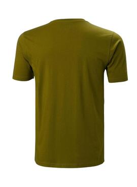 Camiseta Helly Hansen Logo Verde Para Hombre