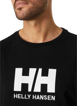 Camiseta Helly Hansen Logo Negro Para Hombre