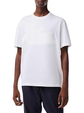 Camiseta Lacoste Basic Blanca Para Hombre