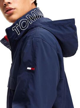 Cazadora Tommy Jeans Popover Marino Hombre