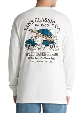 Sudadera Vans Turtle Racer Blanco Para Hombre 