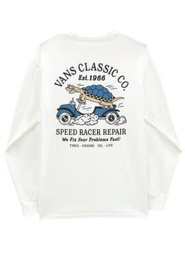 Sudadera Vans Turtle Racer Blanco Para Hombre 