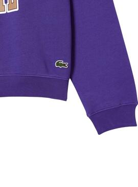 Sudadera Lacoste Club Morado Para Hombre Mujer