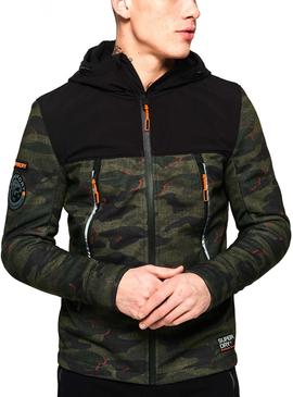 Chaqueta Superdry Softshell Camo Hybrid Hombre