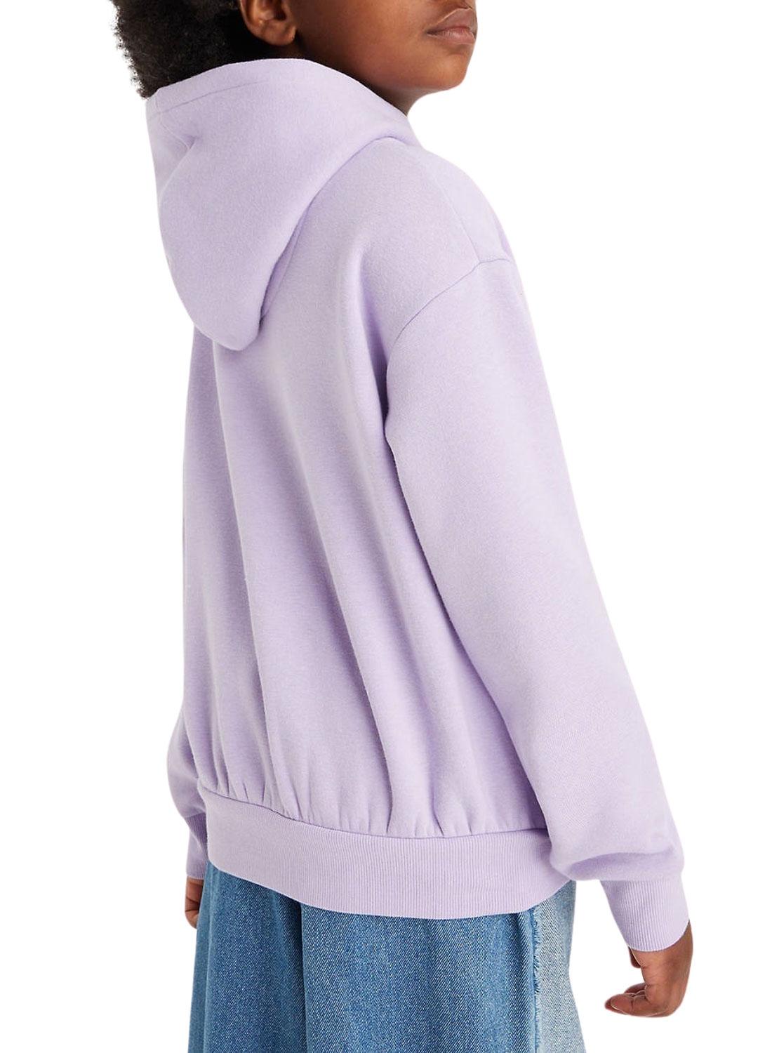 Sudadera Levis Poster Logo Violeta Para Niña