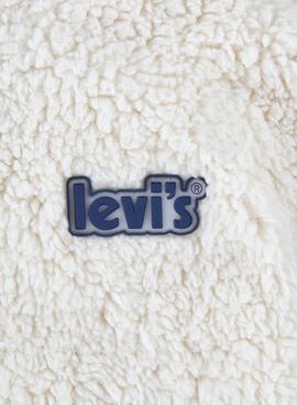 Chaqueta Levis Sherpa Boxy Blanco Niña