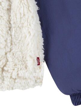 Chaqueta Levis Sherpa Boxy Blanco Niña