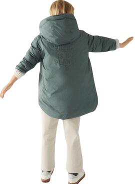 Chaqueta Ecoalf Leaf Reversible Verde Para Niña