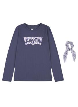 Camiseta Levis Floral Morado Para Niña