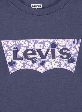 Camiseta Levis Floral Morado Para Niña