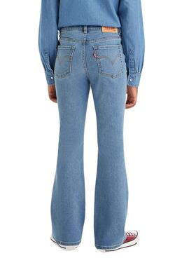 Pantalón Levis High Rise Flare Azul Para Niña