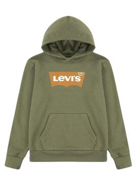 Sudadera Levis Batwing Screenprint Verde Niño