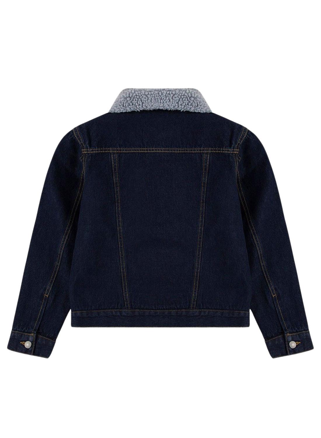 Chaqueta Levis Sherpa Trucker Marino Para Niño 