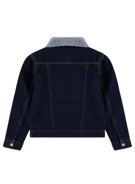 Chaqueta Levis Sherpa Trucker Marino Para Niño 