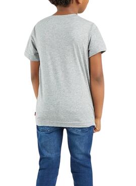 Camiseta Levis Batwing Gris Para Niño