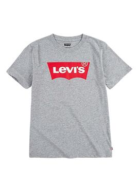 Camiseta Levis Batwing Gris Para Niño