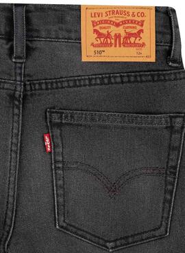 Pantalón Vaquero Levis 510 Skinny Gris Para Niño