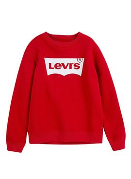 Sudadera Levis Batwing Screenprint Rojo Para Niño