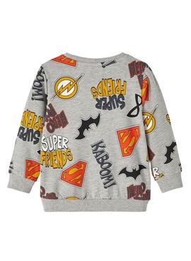 Sudadera Name It Solo Superfriends Gris Para Niño