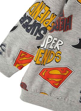 Sudadera Name It Solo Superfriends Gris Para Niño