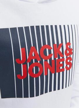 Sudadera Jack And Jones Logo Blanco Para Niño