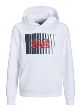 Sudadera Jack And Jones Logo Blanco Para Niño