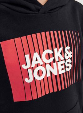 Sudadera Jack And Jones Corp Logo Negro Niño