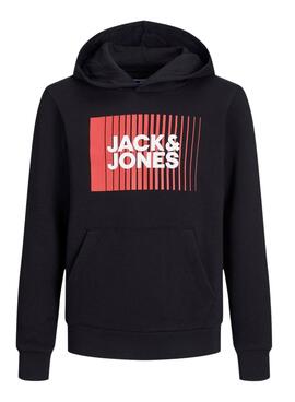 Sudadera Jack And Jones Corp Logo Negro Niño